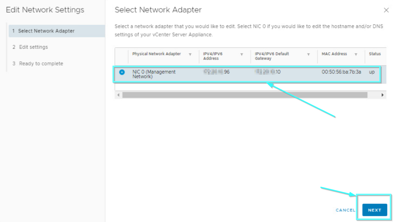 How to change the FQDN and IP address (PNID) of vCenter Server